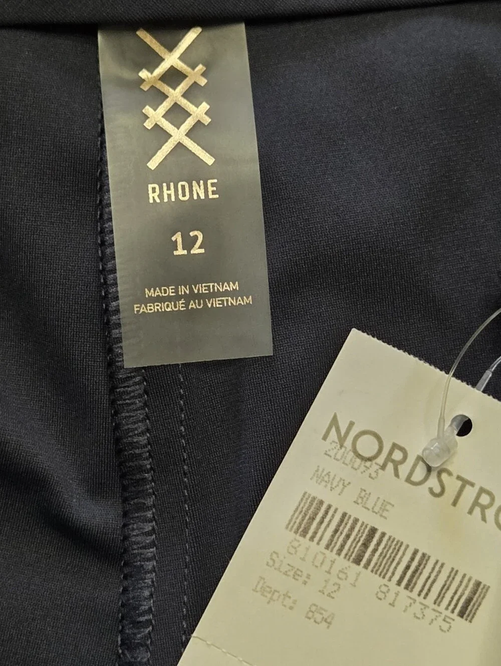 RHONE Commuter Pleated Trouser Pants Navy Blue Size 12 NWT